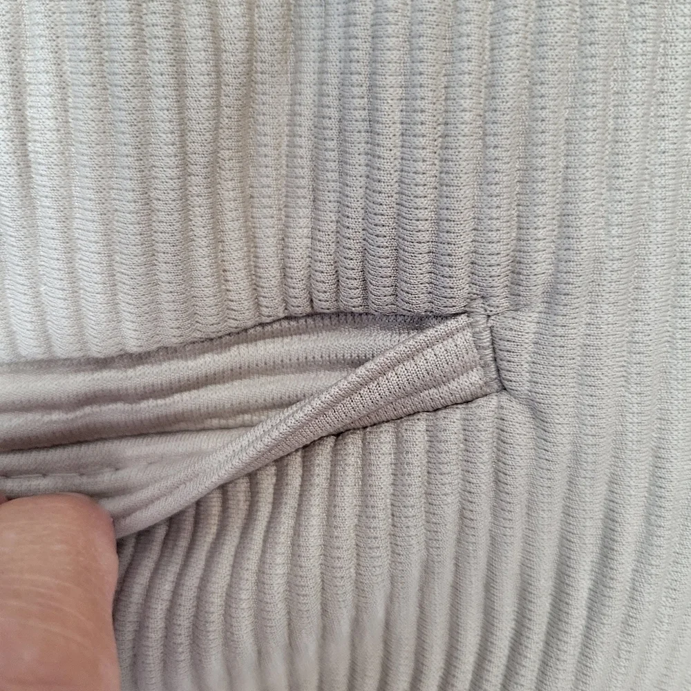 Zara Women's Pull-on Ribbed Pants Grey Size Large NWOT - Picture 11 of 13